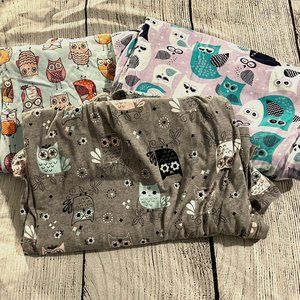 Lot of 3 owl pajama tunics! NWOT Size XL